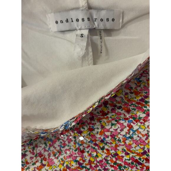 Endless Rose Confetti Sequin Mini Skirt Size Small - Picture 5 of 7